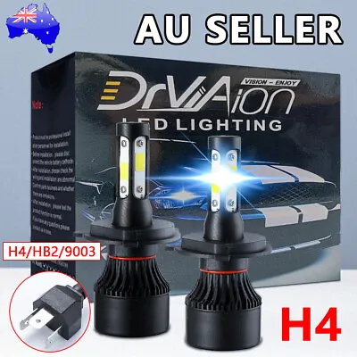 $28.50 • Buy H4 9003 2000W 300000LM LED Headlight Kit Lamp Bulbs Globes High Low Beam Upgrade
