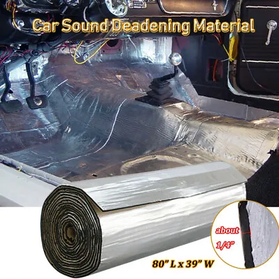$36.89 • Buy Car Insulation Sound Deadening Mat Heat Shield Thermal Noise Proofing 80''x 39''