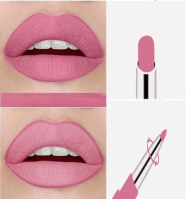 £2.99 • Buy Double Head Matte Lipstick & Lip Liner Pen Water Proof Red Pink Nude Black Coral