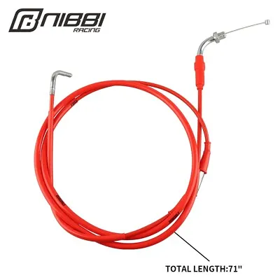 NIBBI High Performance Motorcycle Throttle Cable GY6 Scooter For HONDA YAMAHA 4T • $12.74