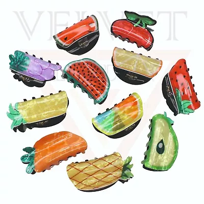 Hair Claw Cute Fruit Claws Hair Jaw Clips Clamps Barrettes Girls Summer Cute • £6.25