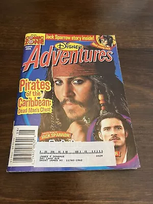 Disney Adventures Magazine August 2006 POTC Johnny Depp Jack Sparrow • $9