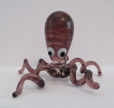 Vintage 1960's Handmade Glass Octopus / Glass Animal Ornament • £12.50