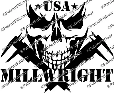 MillwrightUSAMillwrightCalipers12 X10 SkullMicrometersCustom Vinyl Decal • $14.45