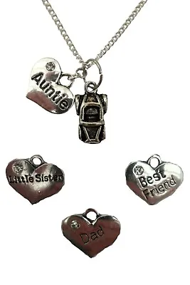 £5.97 • Buy SILVER NECKLACE Race Car Family Gem Charm Sports Pendant Love Heart Gift + Bag