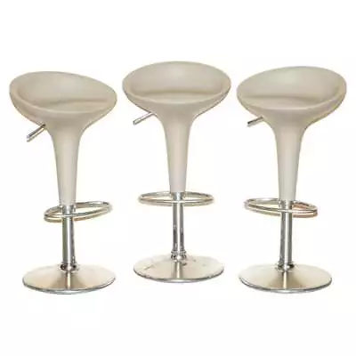 £1350 • Buy Three 1997 Magis Bombo Bar Kitchen Swivel Stools Designed By Stefano Giovannoni 