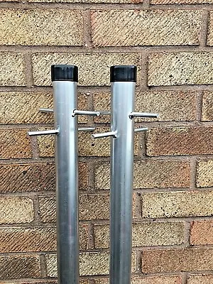 3mtr Twin Pack Galvanised Washing Line Post Clothes Pole Cross Peg Made In U.K • £75