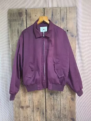 £15.95 • Buy Relco London Burgundy Tartan Harrington Style Jacket Large 44  Chest