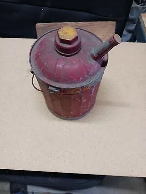 Vintage 1 Gallon Gas Can Deluxe Galvinized • $20