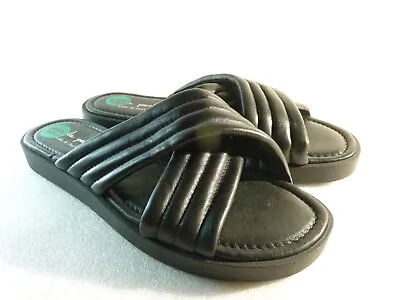 Mila Paoli Women Shoes Sandals Black Slide Wedge Size 8 SKU 11729 • $28.50