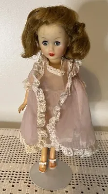 1957 Cosmopolitan Miss Ginger Doll 10 1/2  Tall Brunette Hair Blue Working Eyes • $45