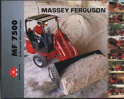 Massey Ferguson  MF 7500  Articulated Wheel Loader Shovel Brochure Leaflet • £7