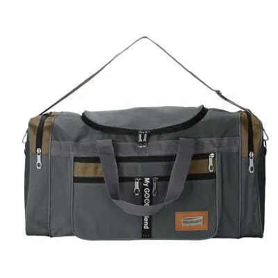Men's Large Holdall Bag Gym&Sports Duffle Bag Canvas Travel Weekend Shoulder Bag • £12.94
