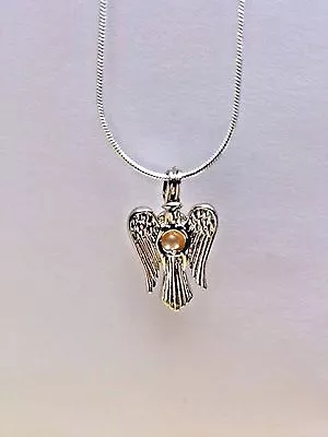 Make A Wish Pearl Cage Pendant Necklace - Angel - 925 Chain+Pearl Included • $11.95