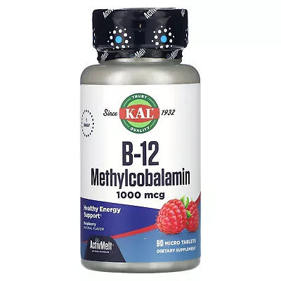 B-12 Methylcobalamin Raspberry 1000 Mcg 90 Micro Tablets • $14.99