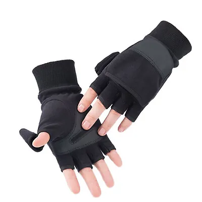 Men/Women Flip Fingerless Touch Screen Winter Warm Gloves Photography Mittens • $10.44