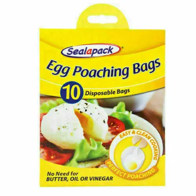 Egg Poaching Bags  Perfect Poaching 10 Bags Disposable Easy And Clean Cooking • £2.19