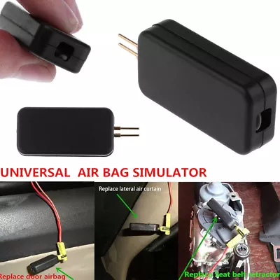 Universal Car SRS Air Bag Airbag Fault Light Simulator Emulator Sensor Bypass • £4.34