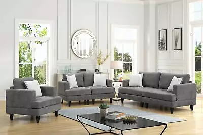 Modern 3 Piece Sectional Sofa Set Chenille Fabric Couch Set For Living Room • $1377.90