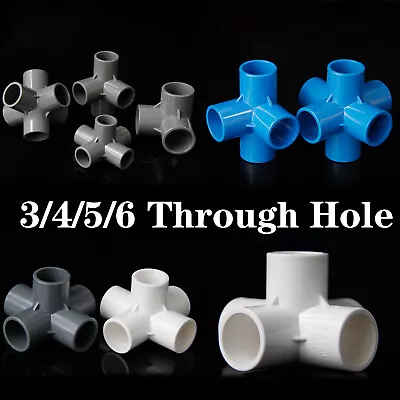 £1.38 • Buy PVC 3/4/5/6-Way Elbow 20-50mm ID Pressure Water Pipe Connector Adapter Connector