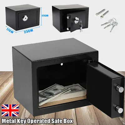 £24.97 • Buy Solid Steel Fireproof Safe Security Home Office Money Cash Safety Mini Box W/key