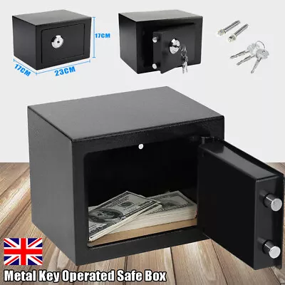 £23.97 • Buy Solid Steel Fireproof Safe Security Home Office Money Cash Safety Mini Box W/key