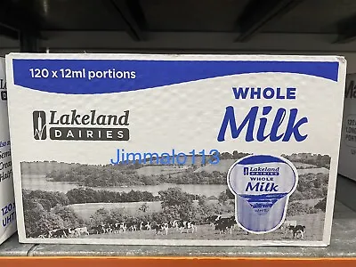Lakeland UHT Whole Milk Portion Pots Jiggers - 1x120 • £10.90