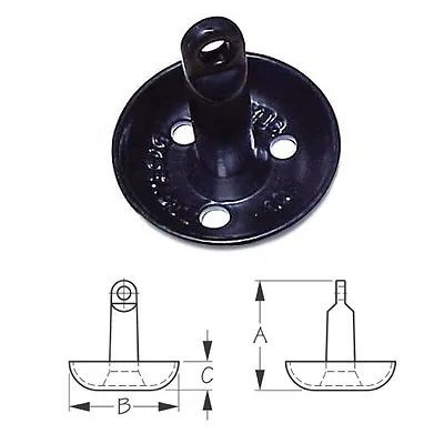8 Lb Black Vinly Coated Cast Iron Mushroom Anchor For Boats Up To 10 Feet • $49.72