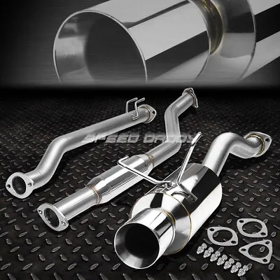 FOR CIVIC Si EP3 K20A3 BOLT-ON STAINLESS CATBACK EXHAUST MUFFLER 4 ROLLED TIP • $143.88