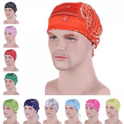 Women Men Bonnet Durag Bandana Sports Du Rag Scarf Head Wrap Bike Hat Turban Cap • $3.39