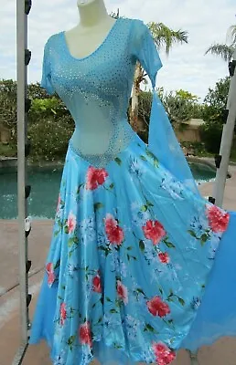 $80 • Buy NEW Long Ballroom Gown Waltz Dress Sparkle Sexy Lined 34-36  Bust Rhinestones