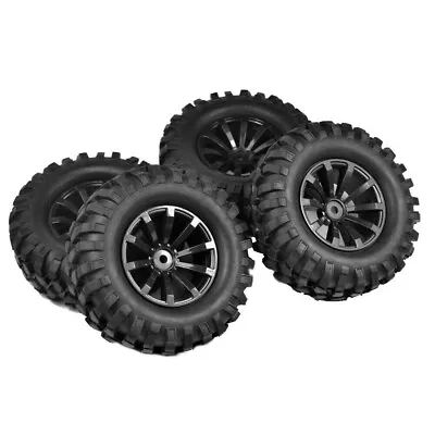 4PCS Rubber Tyre Wheel Hub12mm HEX For RC 1/10 Rally Racing Off Road Car HPI HSP • £22.67