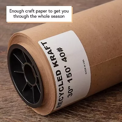 Kraft Paper Roll Sheet Packaging Packing Shipping Mailing Wrapping 1800x30in • $26.99