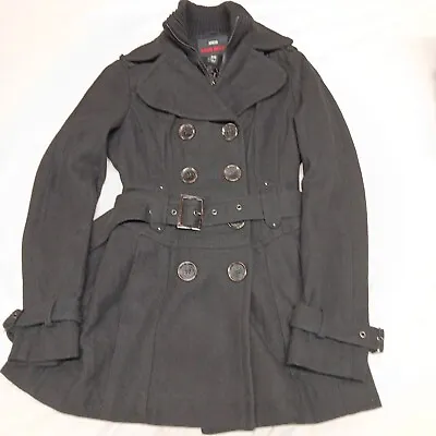 Miss Sixty M60 Double Breasted Wool Belted Pea Coat Size XS Steampunk • $50