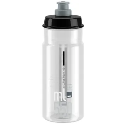 New Elite Jet Cycling Water Bottle Clear / Grey 550mL • $6.51