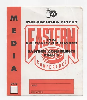 1995 - NHL Eastern Conf Media Credential - Philadelphia Flyers At The Spectrum  • $9.99