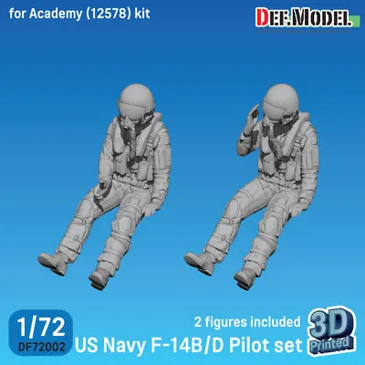 DEF Model 1/72 US Navy F-14B/D Pilot Set For Academy Kit (2 Figures) • $15.50