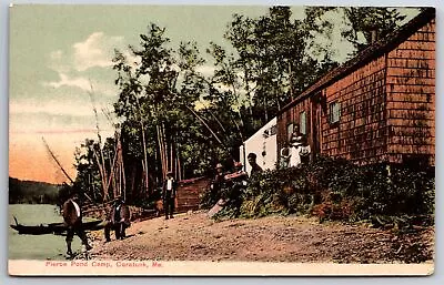 Caratunk Maine~Pierce Pond Waterfront Campc1905 Postcard • $8.99