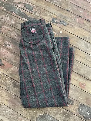 Vintage Johnson Woolen Mills Wool Pants 32x30” Plaid Hunting Deadstock Green • $84.99