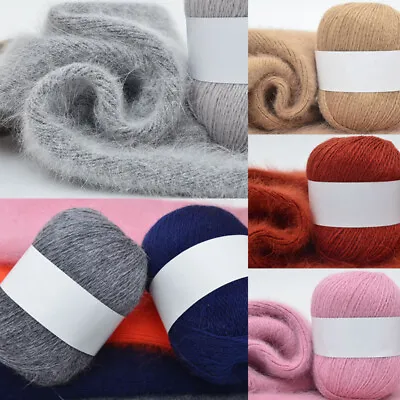50g/Ball Mink Cashmere Wool Yarn Long Plush Yarns Crochet Hand Knitting Thread • $3.66