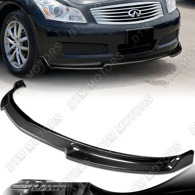 For 07-09 Infiniti G35 G37 Sedan GT-Style Carbon Fiber Front Bumper Lip Spoiler • $239.99