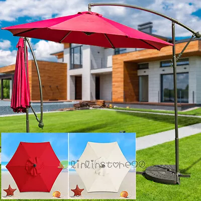 10'/9' 8 Rib Umbrella Replacement Canopy Outdoor Table Beach Poolside Top Covers • $37.99