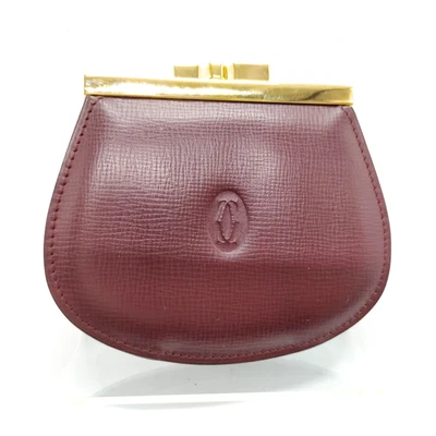 $20.50 • Buy Cartier Coin Purse  Bordeaux Leather 2123059