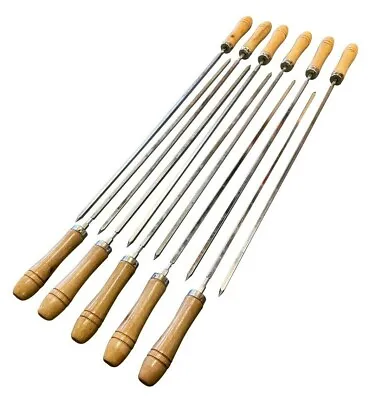 BBQ Rotisserie Stainless Steel Kebab Skewers For Cypriot Barbecues • £37.99