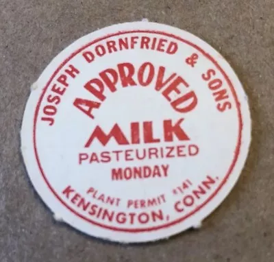 Vintage Joseph Dornfried & Sons Milk Dairy Top Kensington Connecticut • $6.95