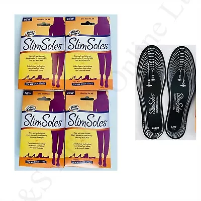 4 X Odor Eaters Slim Soles Thin Soft Especially Designed For Women (4 Pairs) • £12.99