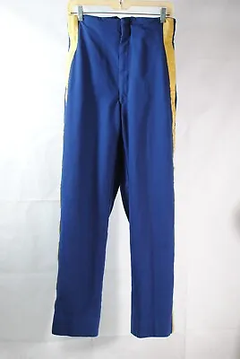 Vintage Marching Band Pants Extra Small Blue With Yellow Stripe • $22