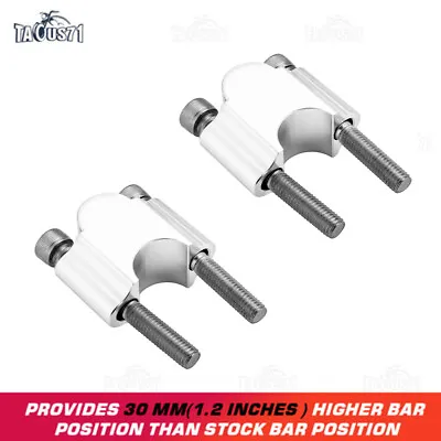 7/8'' Handlebar Risers Bar Kit Mount Clamp 30MM Height For ATV Dirt Bike Yamaha • $15.99