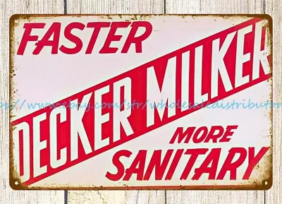 Man Cavechen Wall Decor Decker Milker Faster More Sanitary Metal Tin Sign • $18.84