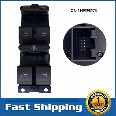 Power Master Window Switch Front Left Side Panel For VW GOLF JETTA MK4 PASSAT B5 • $12.21